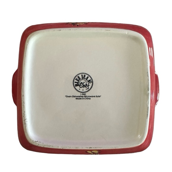 BLUE JEAN CHEF Ceramic Casserole Dish W/ Lid Rooster 1.5QT - Picture 7 of 7